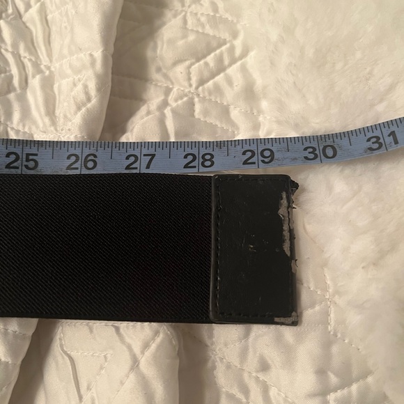 BCBG Max Azria gun metal rhinestone waist belt - Picture 2 of 5